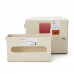 McKesson Prevent McKesson 2265-McKesson Prevent Sharps Wall Cabinet with Glove Box, 12 x 4 x 15 In