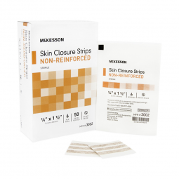 McKesson 3002-McKesson Non-Reinforced Skin Closure Strip, 1/4 x 1-1/2 in., Skin Closure Strips (CS)