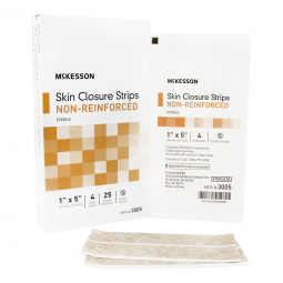 McKesson 3005-McKesson Non-Reinforced Skin Closure Strip, 1 x 5 Inch, Wound Closure (CS)