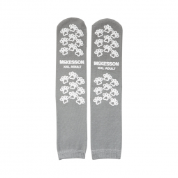 McKesson Terries McKesson 40-3800-001-McKesson Terries Adult Slipper Socks, 2X-Large, Gray, Slippers