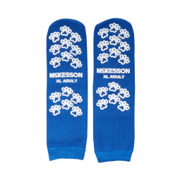 McKesson Terries McKesson 40-3816-001-McKesson Terries Adult Slipper Socks, X-Large, Royal Blue, Sli
