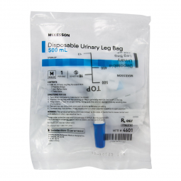 McKesson 4601-McKesson Disposable Urinary Leg Bag, 500 mL, Bags & Meter Bags (CS) - McKesson Disposa