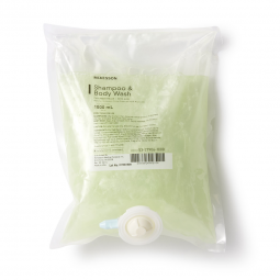 McKesson 53-27906-1000-McKesson Shampoo & Body Wash Dispenser Refill Bag 1000 mL, Cucumber Melon, Sh