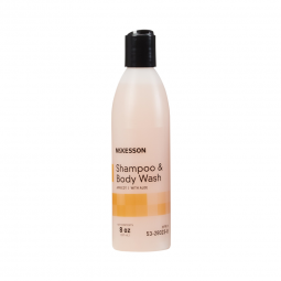 McKesson 53-28023-8-McKesson Shampoo & Body Wash, Apricot Scent, 8 oz. Squeeze Bottle, Shampoos & Co