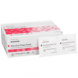 McKesson 58-204-McKesson Alcohol Prep Pad, Isopropyl Alcohol, 70%, Medium, Applicators & Swabsticks 
