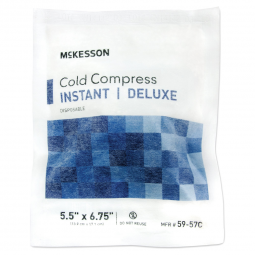 McKesson Deluxe McKesson 59-57C-McKesson Deluxe Soft Cloth Instant Cold Pack, 5 x 6 Inch, Cold (CS