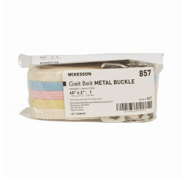 McKesson 857-McKesson Pastel Stripe Gait Belt, 60 Inch, Belts (CS) - McKesson Pastel Stripe Gait Bel