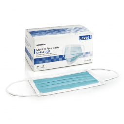 McKesson 91-2102-McKesson ASTM Level 1 Medical Face Masks, Blue, Masks (CS) - McKesson ASTM Level 1 