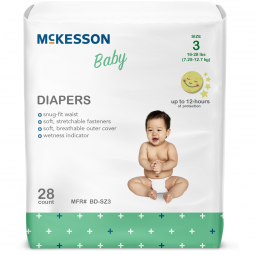 McKesson BD-SZ3-McKesson Baby Diapers, Size 3, Baby Diapers (BG) - McKesson Baby Diapers, Size 3