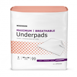 McKesson Ultimate Breathable McKesson UPMX3036-McKesson Ultimate Breathable Underpads, Maximum Prote