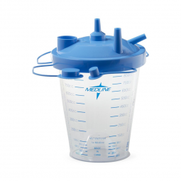 Medline HCS7850-Medline Suction Canister with Lid, 850 mL, Suction Canisters & Liners
