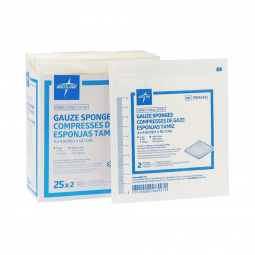 Medline PRM4412-Medline Sterile Gauze Sponge, 4 x 4 Inch, Gauze Dressings (BX) - Medline Sterile Gau