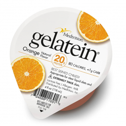 Gelatein Medtrition/National Nutrition 11691-Gelatein 20 Orange High Protein Gelatin, 4-ounce cup, M