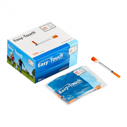 EasyTouch MHC Medical 830155-Standard Insulin Syringe with Needle EasyTouch 1 mL 1/2 Inch 30 Gauge N