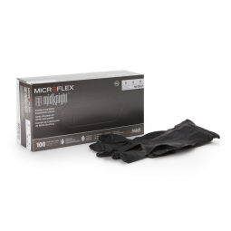 MICROFLEX MidKnight Microflex Medical MK-296-M-Microflex Midknight Exam Glove, Medium, Black, Exam G