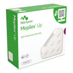 Mepilex Up Molnlycke 212199-Foam Dressing Mepilex Up 4 X 4 Inch Without Border Without Film Backing 