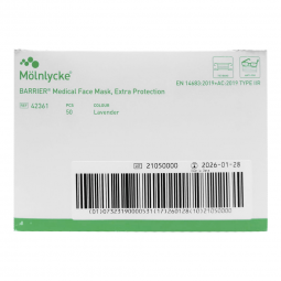 Barrier Extra Protection Molnlycke 42361-Barrier Laser Plume Surgical Mask, Masks (BX)