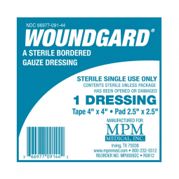 WoundGard MPM Medical MP00092C-WoundGard White Adhesive Dressing, 4 x 4 Inch, Gauze Dressings (CS)