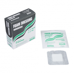 MPM Medical MP00500-Foam Dressing MPM 4 X 4 Inch With Border Waterproof Backing Adhesive Square Ster