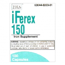 Iferex Nnodum 63044020301-Ziks Iferex 150 Iron Supplement, Miscellaneous Vitamins & Minerals (BX)
