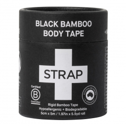 Strap Nutricare USA STRBLCT-Strap Bamboo Fiber Athletic Tape, 1.97 Inch x 5-1/2 Yard, Black, Athleti
