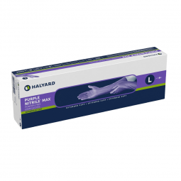 Purple Nitrile Max O&M Halyard 44994-Purple Nitrile Max Nitrile Extended Cuff Length Exam Glove, Lar