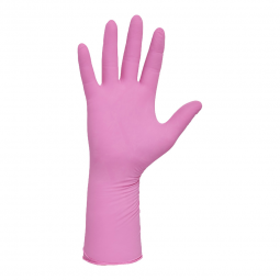 PINK UNDERGUARD O&M Halyard 47453-Pink Underguard Nitrile Extended Cuff Length Exam Glove, Small, Pi
