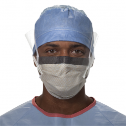 FluidShield O&M Halyard 62114-FluidShield Surgical Mask with Eye Shield, Masks (CS) - FluidShield Su