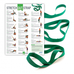 Stretch-Out OPTP 440PS-Stretch Assist Strap With Poster Stretch-Out 6 Foot Length Green, Upper Body