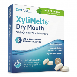 XyliMelts Orahealth USA 85593300051-OraCoat XyliMelts Stick-On Melts for Moisturizing, Mild Mint, Mo