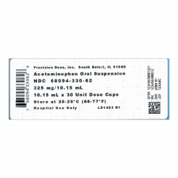 Precision Dose 68094033062-Children's Pain Relief 325 mg / 10.15 mL Strength Acetaminophen Oral Susp