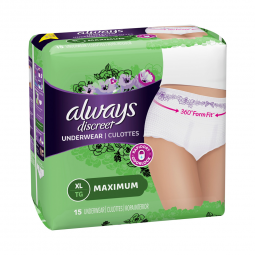 Always Discreet Procter & Gamble 10037000887611-Always Discreet Maximum Absorbent Underwear, Extra L