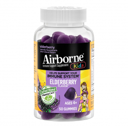 Airborne RB Health US 64786590403-Airborne Immune Support Supplement Gummies Elderberry, Nonprescrip