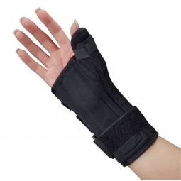 S2S Global 1130LXLPP-Wrist Brace with Thumb Spica Polyester Foam / Nylon / Tricot Left Hand Black X-