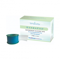 DermaPro Safe N Simple SNS57230-DermaPro Silicone Medical Tape, 1 Inch x 15 Foot, Transparent, Water