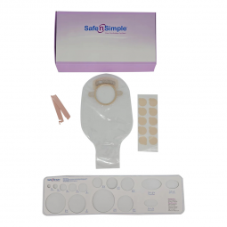 Safe n' Simple Safe N Simple SNS7308214-Ostomy Pouch Safe n' Simple Two-Piece System 12 Inch Length 