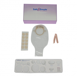 Safe n' Simple Safe N Simple SNS7308234-Ostomy Pouch Safe n' Simple Two-Piece System 12 Inch Length 