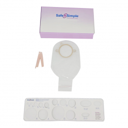 Safe n' Simple Safe N Simple SNS7312234-Ostomy Pouch Safe n' Simple Two-Piece System 12 Inch Length 
