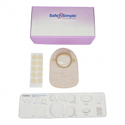 Safe n' Simple Safe N Simple SNS7408214-Ostomy Pouch Safe n' Simple Two-Piece System 8 Inch Length W