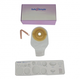 Safe n Simple Safe N Simple SNS7612258-Ostomy Pouch Safe n Simple One-Piece System 12 Inch Length Co