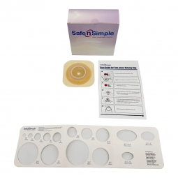 Safe N Simple SNS7804134-Ostomy Barrier Trim to Fit, Extended Wear Adhesive Tape Collar 45 mm Flange