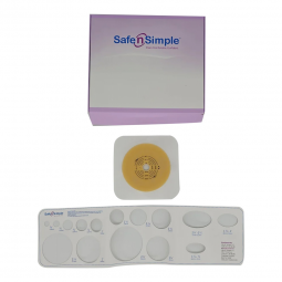 Safe N Simple SNS7805214-Ostomy Barrier Trim to Fit, Extended Wear Adhesive Tape Collar 57 mm Flange
