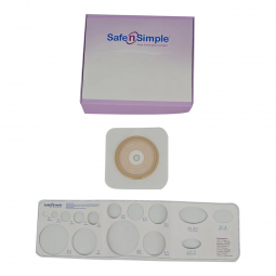 Safe N Simple SNS7805234-Ostomy Barrier Trim to Fit, Standard Wear Adhesive Tape Collar 70 mm Flange