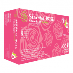 StarMed Rose Sempermed USA SMNR203-StarMed Rose Nitrile Exam Glove, Medium, Pink, Exam Gloves (CS)