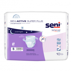 Seni Active Super Plus S-SM10-AP1, Heavy Absorbency Underwear, Small, Case