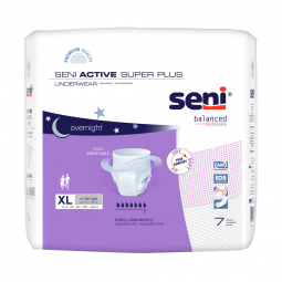 Seni Active Super Plus S-XL07-AP1, Heavy Absorbency Underwear, Extra Large, Case