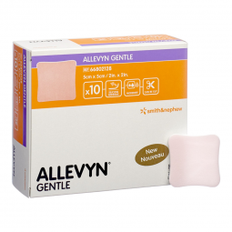 Allevyn Gentle Smith & Nephew 66802128-Allevyn Gentle Border Silicone Foam Dressing, 2 x 2 Inch, Foa