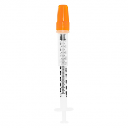 SOL-GUARD Sol-Millennium Medical 200017SG-Sol-Guard Safety 1 mL Insulin Syringe with Needle, 1/2 Inc