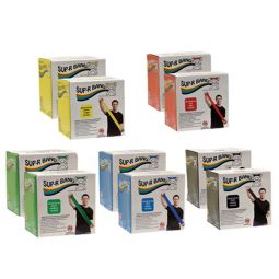 Sup-R Band 10-6338 Latex Free Exercise Band-Twin-Pak-100 Yrd-5 Colors