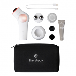 TheraFace PRO Therabody TF02220-01-TheraFace Pro Hand-Held Face Massager & Cleanser, White, Massage 